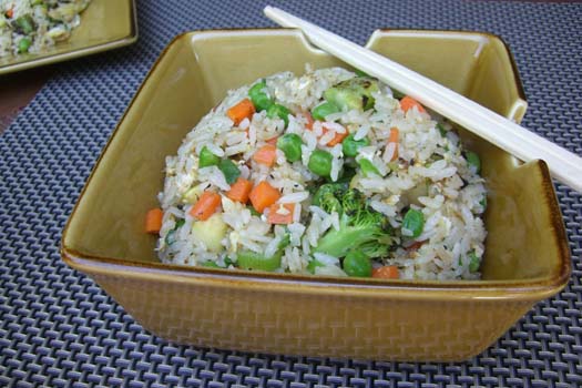 پلو چینی با سبزیجات