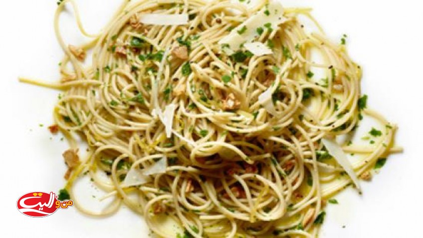 اسپاگتی با سیر و روغن