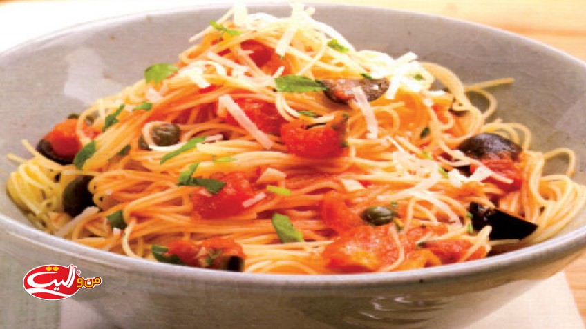 اسپاگتی با زیتون