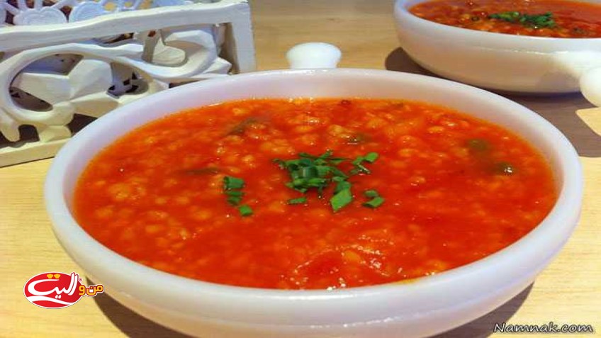 سوپ بلغور و گوجه