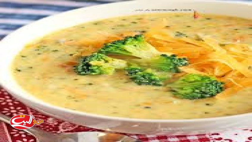 سوپ پنیر  و سبزیجات